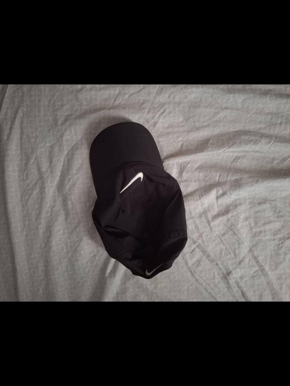 Nike Black Baseball Cap with White Swoosh